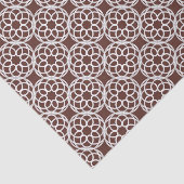 Bruin Wit geometrisch naadloos patroon Tissuepapier (Detail)