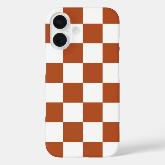 Bruin Wit Geruit Controlepatroon Case-Mate iPhone Case (Achterkant)