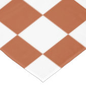 Bruin wit geruit controlepatroon tafelkleed (Gekanteld)