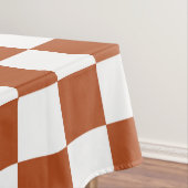Bruin wit geruit controlepatroon tafelkleed (Voorbeeld)