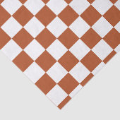 Bruin wit geruit controlepatroon tissuepapier (Detail)
