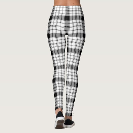 Bruin & Wit geruite leggings Leggings (Achterkant)