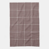 Bruin wit Gingham Pset Pattern Theedoek (Verticaal)