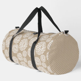 BRUIN & WIT HAND GETEKENDE MOEDERS & POLKA DOTS PLUNJEZAK