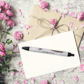 Bruin wit Koe bont zoals print monogram Zwarte Inkt Pen