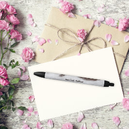 Bruin wit Koe bont zoals print monogram Zwarte Inkt Pen