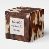 Bruin Wit Koeienhuid Bedankdoosjes (Voorkant Zijde)