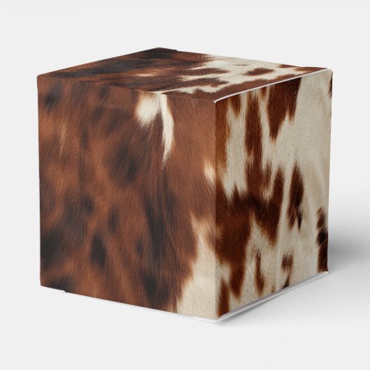 Bruin Wit Koeienhuid Bedankdoosjes (Achterkant)