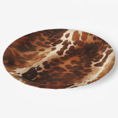 Bruin Wit Koeienhuid boerderij western dier Papieren Bordje (Gekanteld)