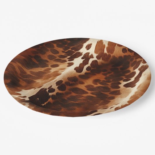 Bruin Wit Koeienhuid boerderij western dier Papieren Bordje (Gekanteld)