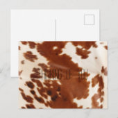 Bruin Wit Koeienhuid Briefkaart (Voorkant / Achterkant)