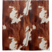 Bruin Wit Koeienhuid Douchegordijn (Voorkant)