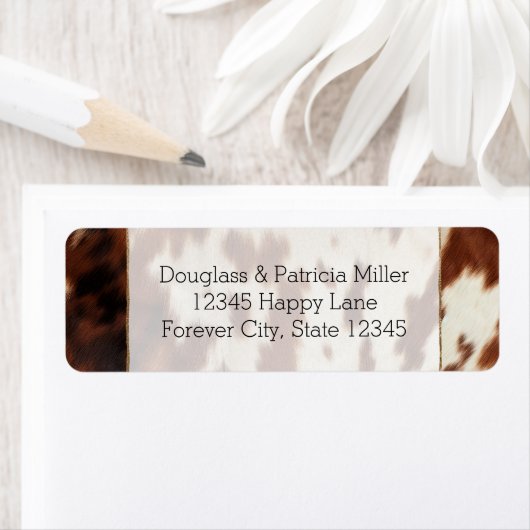 Bruin Wit Koeienhuid Etiket (Insitu)