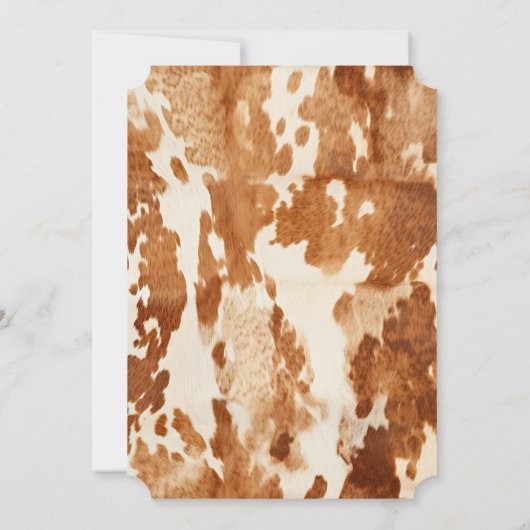 Bruin Wit Koeienhuid Kaart (Achterkant)