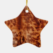 Bruin Wit Koeienhuid Keramisch Ornament (Achterkant)