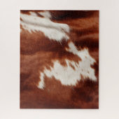 Bruin Wit Koeienhuid Legpuzzel (Verticaal)