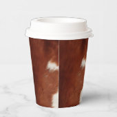 Bruin Wit Koeienhuid Papieren Bekers (Rechts)