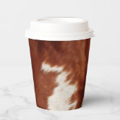 Bruin Wit Koeienhuid Papieren Bekers (Voorkant)