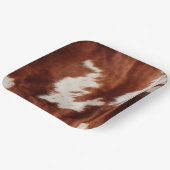 Bruin Wit Koeienhuid Papieren Bordje (Gebogen)