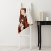 Bruin Wit Koeienhuid Sherpa Deken (In situ)