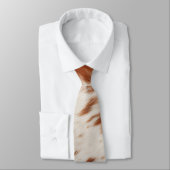 Bruin Wit Koeienhuid Stropdas (Gebonden)