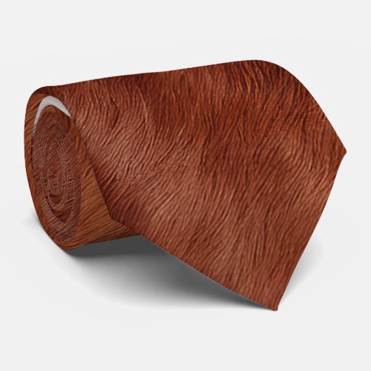 Bruin Wit Koeienhuid Stropdas (Opgerold)