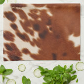 Bruin Wit Koeienhuid Theedoek (Gevouwen)