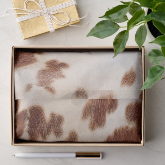 Bruin Wit Koeienhuid Tissuepapier (Geschenk)