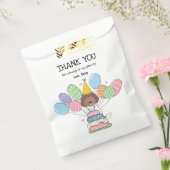 Bruin Wit Labradoodle Verjaardagsfeestje Favor Bag Bedankzakje (Gezegeld)
