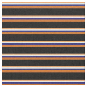 Bruin, wit, Midnight Blue, chocolade en zwart Stof