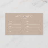 Bruin & Wit, Minimaal, Elegant, Salon, QR-code Afsprakenkaartje (Achterkant)