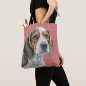 BRUIN & WIT MOOIE BEAGLE HOND TOTE BAG (Dichtbij)