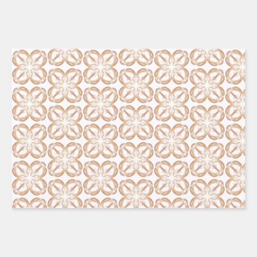 Bruin Wit Ontwerp  Achtergrond Inpakpapier Vel (Voorkant 2)