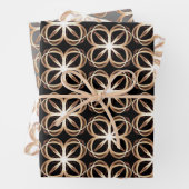 Bruin Wit Ontwerp Achtergrond Inpakpapier Vel (In situ)