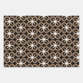 Bruin Wit Ontwerp Achtergrond Inpakpapier Vel (Voorkant)