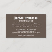 Bruin Wit Piercing Specialist Modern Visitekaartje (Achterkant)