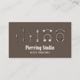 Bruin Wit Piercing Specialist Modern Visitekaartje