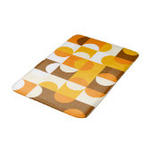 Bruin Wit Sinaasappel Geel Halve cirkelenpatroon Badmat (Gekanteld)