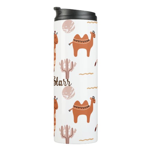 Bruin Wit Speelgoed Dierlijke Cactus Camel Llama Thermosbeker (Geroteerd rechts)