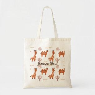 Bruin Wit Speelgoed Dierlijke Cactus Camel Llama Tote Bag
