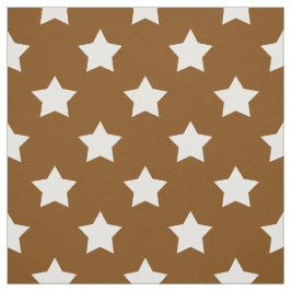Bruin Wit Sterren Patroon Decoratief Textiel Stof