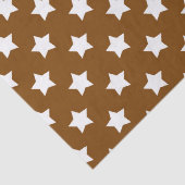 Bruin Wit Sterren Patroon Decoratief Tissuepapier (Detail)