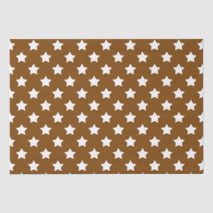 Bruin Wit Sterren Patroon Decoratief Tissuepapier