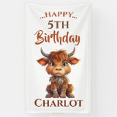 Bruin Wit Sweet Funny Koe Banner (Verticaal)