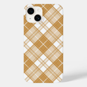Bruin wit Tartan Patroon yxm0uat9 Case-Mate iPhone 14 Hoesje