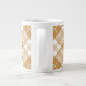 Bruin wit Tartan Patroon yxm0uat9 Grote Koffiekop (Achterkant)