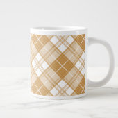 Bruin wit Tartan Patroon yxm0uat9 Grote Koffiekop (Rechts)