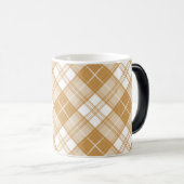 Bruin wit Tartan Patroon yxm0uat9 Magische Mok (Voorkant rechts)