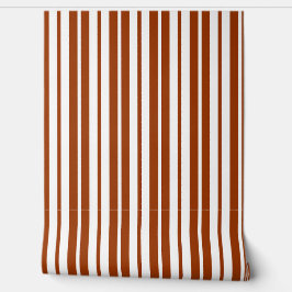 Bruin wit verticaal strepenpatroon behang