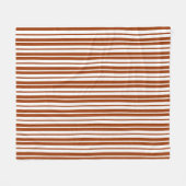 Bruin wit verticaal strepenpatroon fleece deken (Voorkant (Horizontaal))